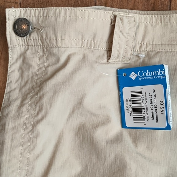 NWT Columbia Men's Light Tan Pants 40x32 - Picture 3 of 9